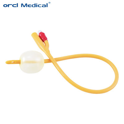 Оптовая продажа медицинских одноразовых желтых мочевых каналов 2 Way 3 Way Fr6-30 Latex Foley Catheter